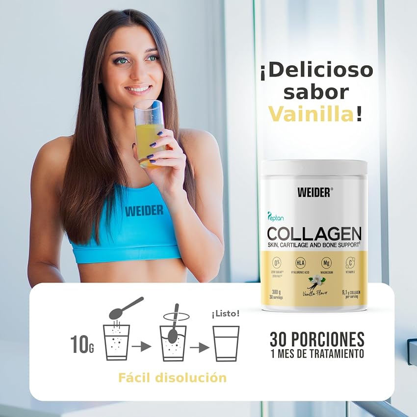 Detalle 2 de Weider Collagen 300 g colágeno hidrolizado neutro