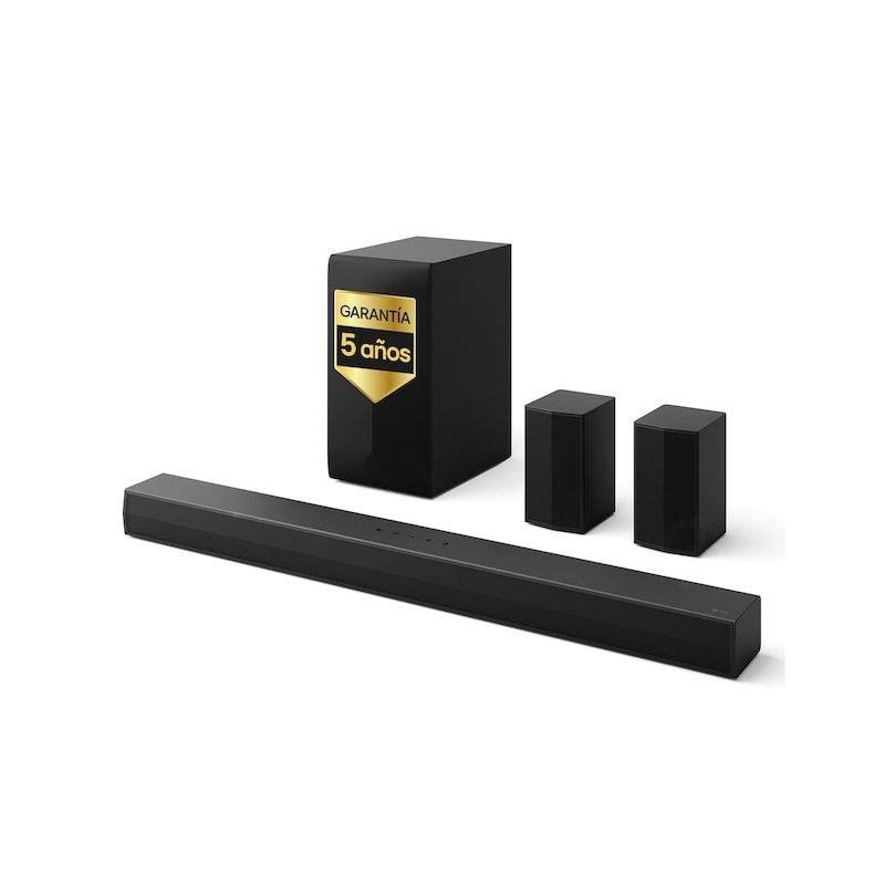 Detalle de LG S60TR: Barra de sonido 5.1 real con subwoofer inalámbrico y altavoces traseros