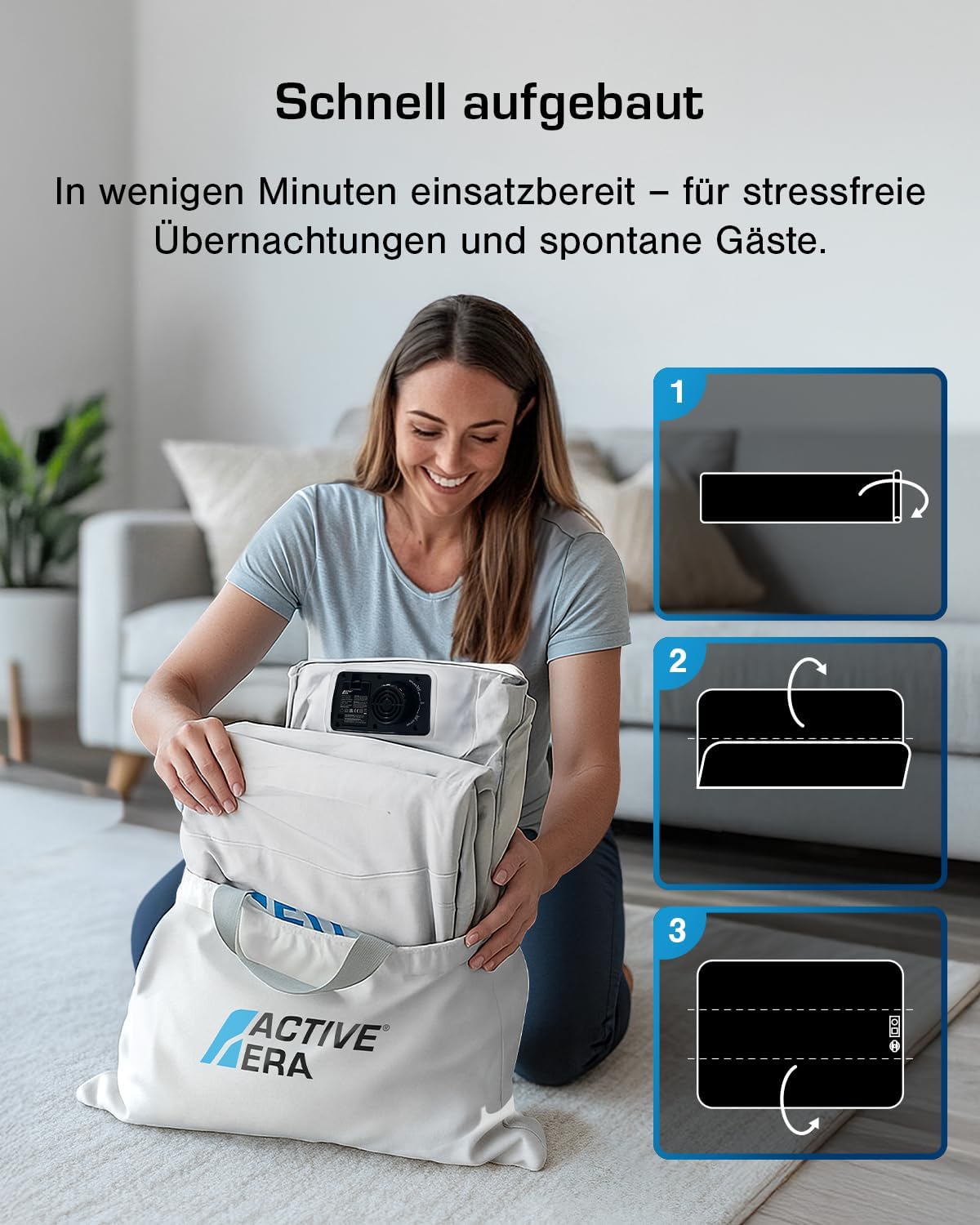 Detalle de Active Era Luftmatratze 1 Person 99×188×36,5 cm mit Elektro-Pumpe