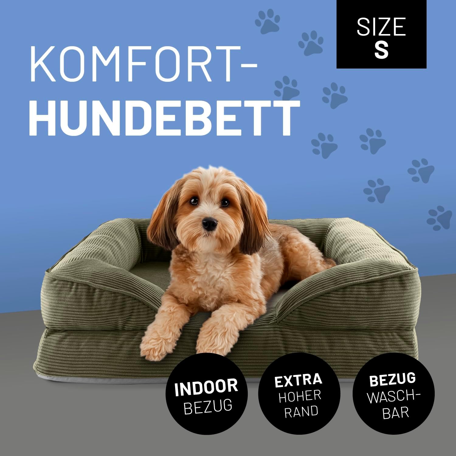 Thumbnail 1 de Lumaland orthopädisches Hundebett Cord 70x60