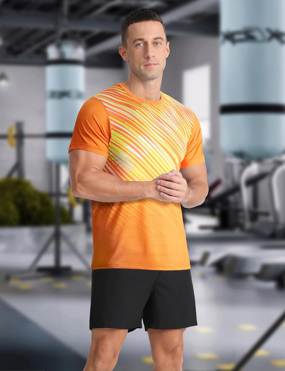 Detalle de APTRO Herren Sport Funktionsshirt: Schnelltrocknend, elastisch und komfortabel für Training & Freizeit