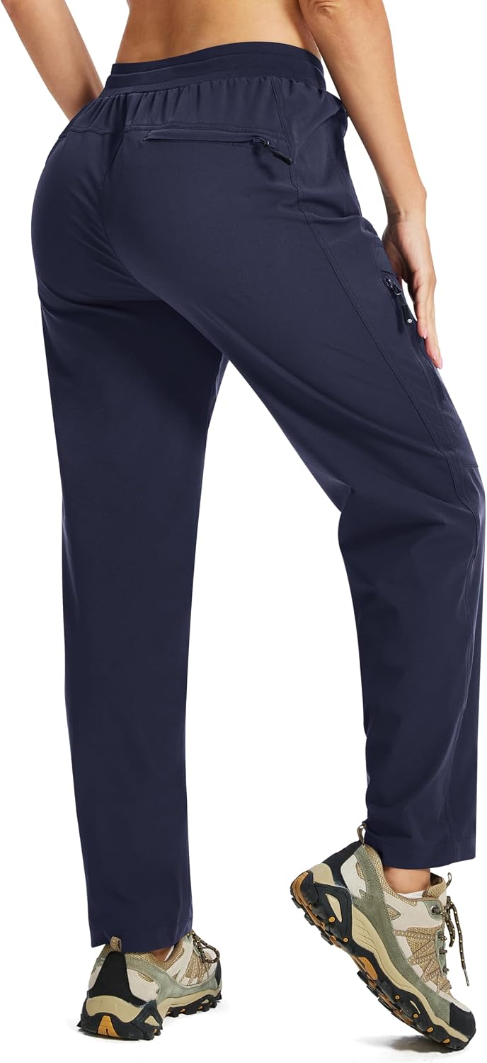 Detalle 2 de AIRIKE Women's Hiking Cargo Pants, Lightweight Quick-Dry, UPF 50+, 5 Zipper Pockets