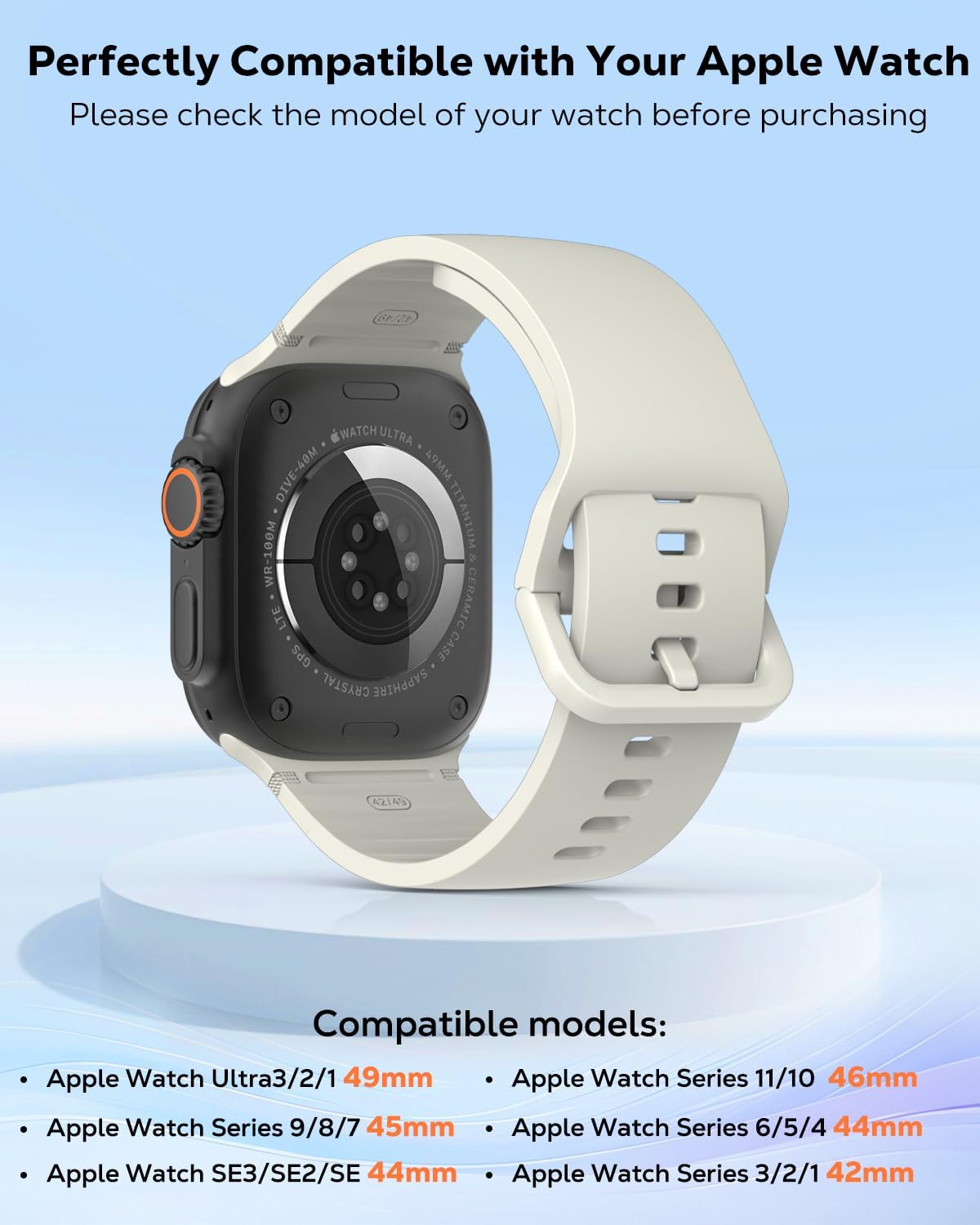Detalle 2 de MoKo Sport Watch Band 49mm breathable silicone