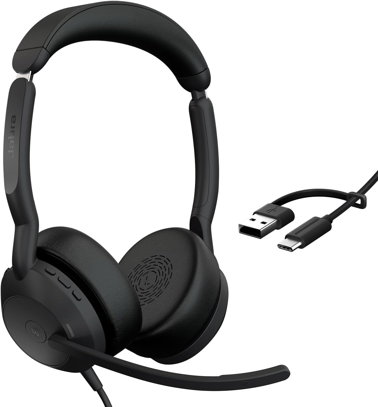 Detalle de Jabra Evolve2 50 UC Stereo 25089-989-799 有線ヘッドセット USB-C/A対応・ANC搭載