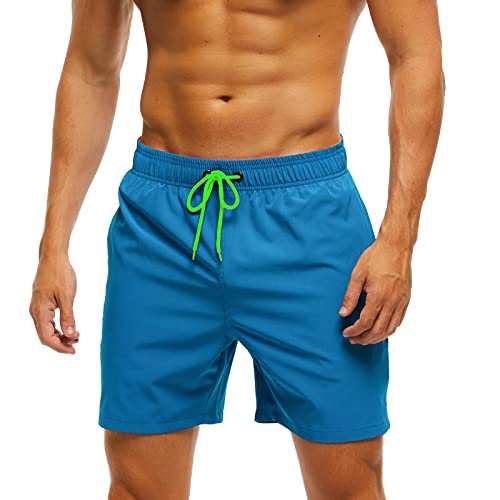 Detalle de Aisprts Bañador Hombre con Bolsillos y Cremallera – Shorts de Playa de Secado Rápido