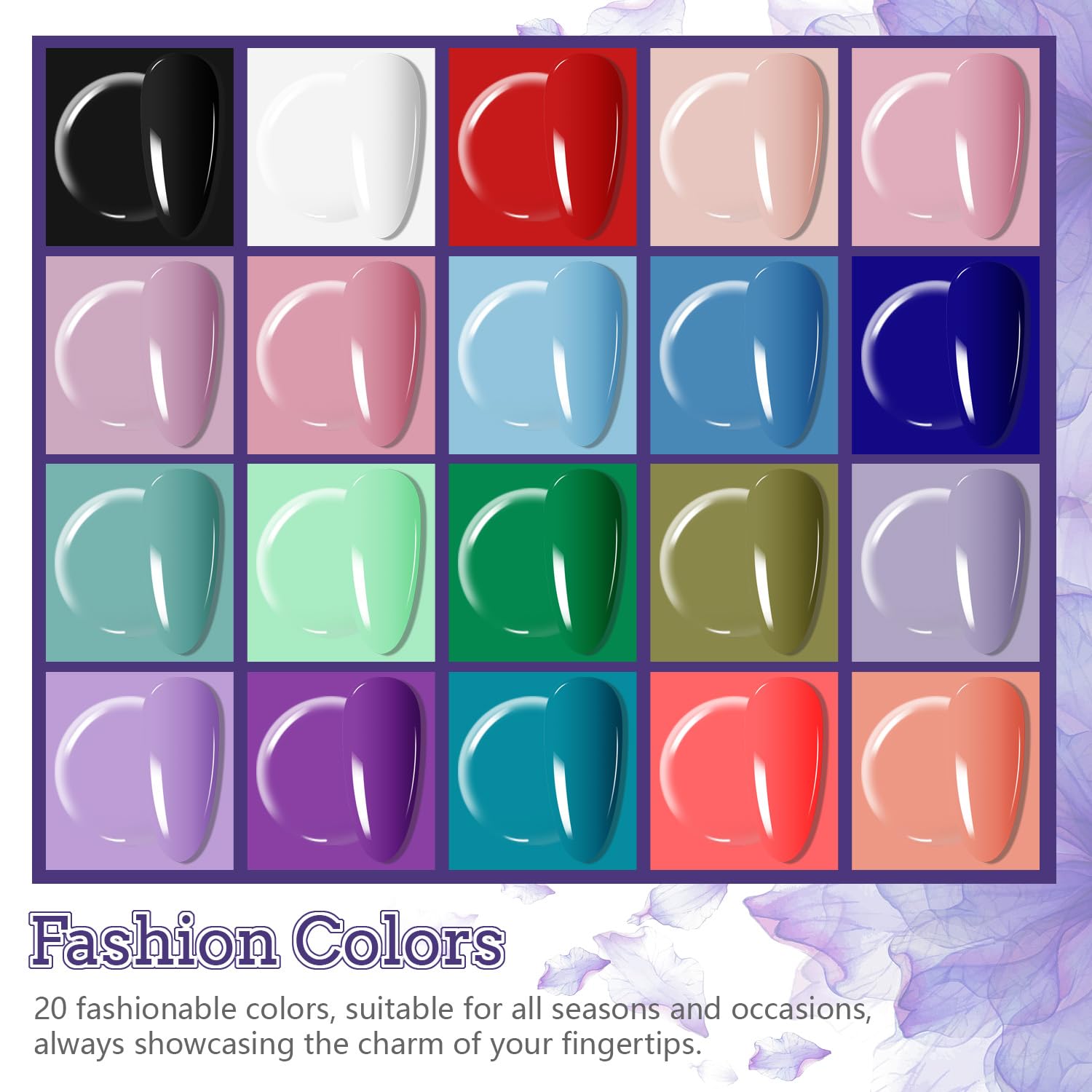 Detalle 1 de JODSONE 20 Colors Gel Nail Kit
