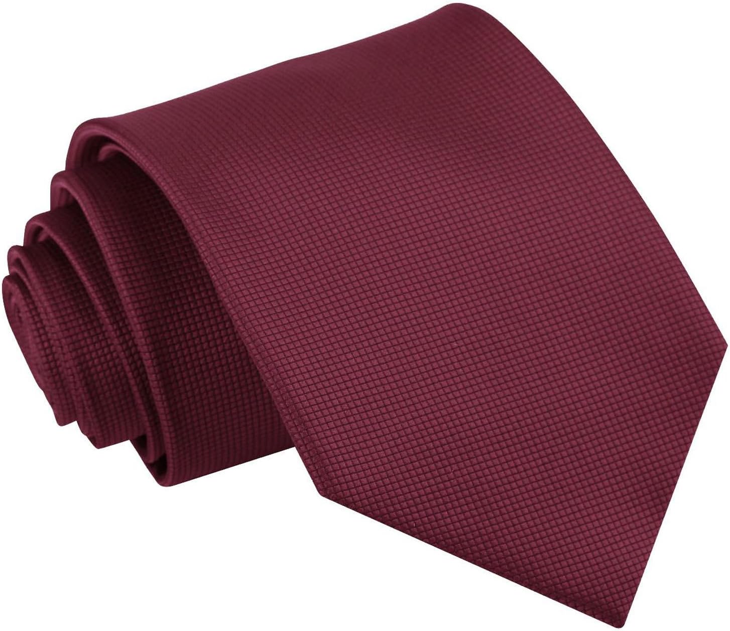 Detalle de DQT Mens Solid Check Classic 9cm Tie – Wedding & Formal Necktie