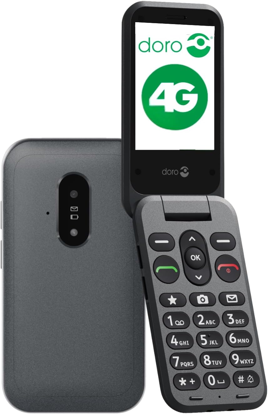 Detalle de Doro Leva E20 4G – Téléphone à clapet pour seniors, grand écran 2,8'' et sécurité Doro Secure