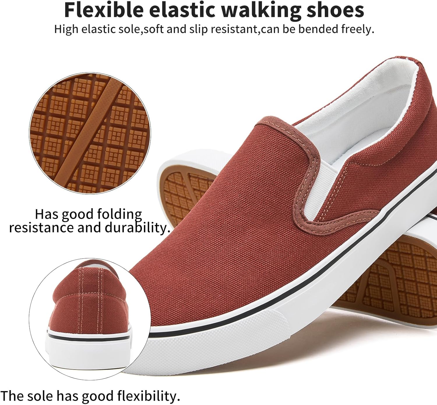 Thumbnail 5 de Women's Slip-On Canvas Sneakers Loafers: Non-Slip, Breathable & Easy on The Go