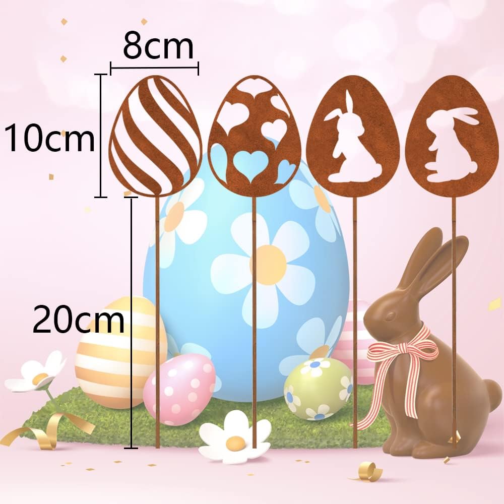 Thumbnail 6 de ALEMIN œufs de Pâques rouillés 4 pièces