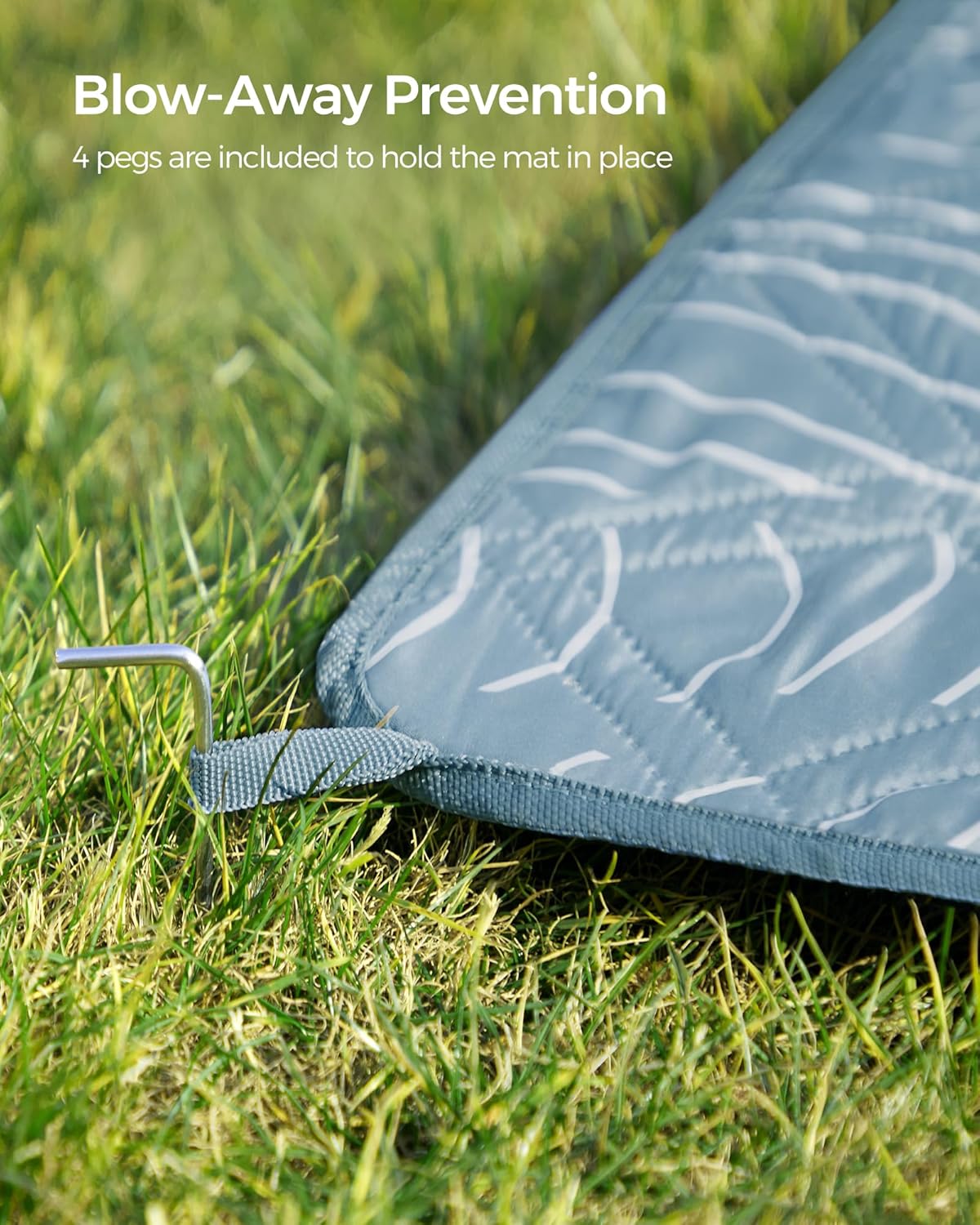 Thumbnail 4 de SONGMICS Picnic Blanket 300 x 200 cm with 4 ground pegs (GCM310Q03)
