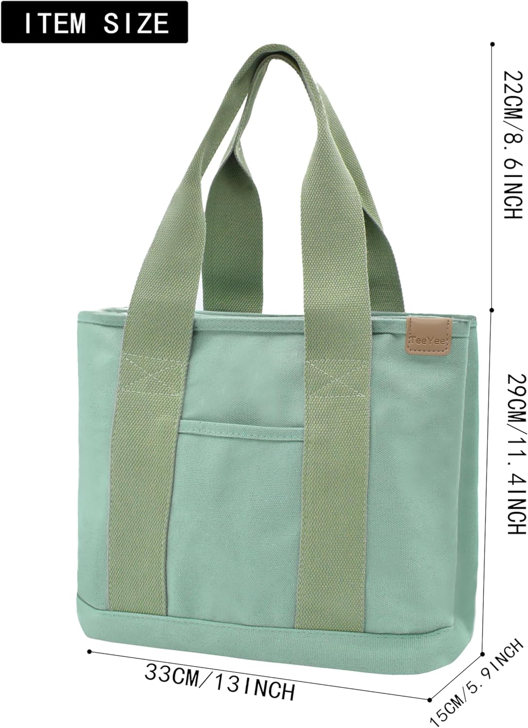Detalle de TeeYee Damen Mittelgroß Canvas Satchel – Alltags- und Arbeits-Tasche