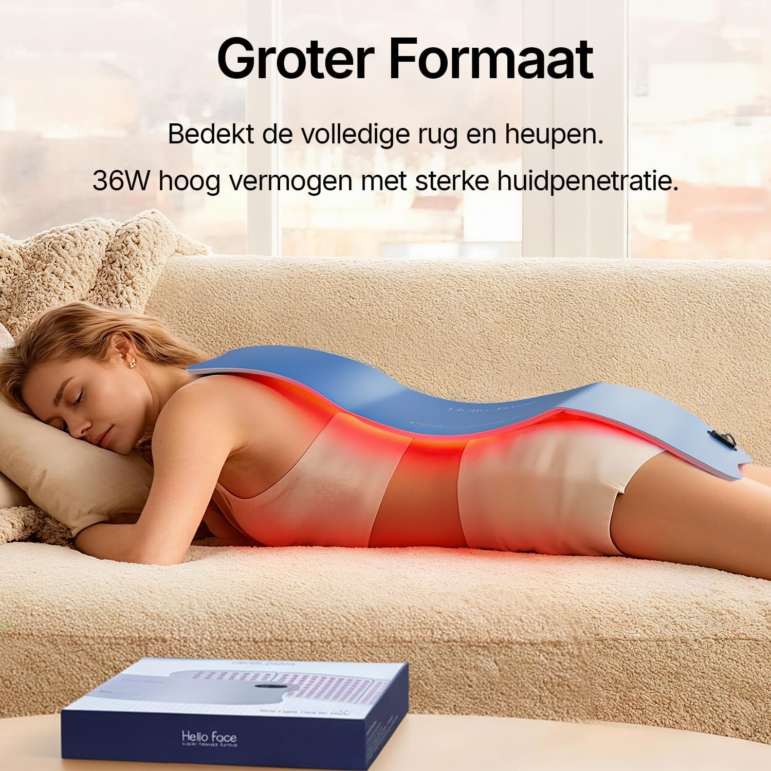 Detalle de Hello Face L7 infraroodlichttherapiemat 76 x 30 cm, 660 nm en 850 nm