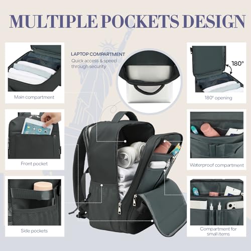 Thumbnail 2 de Yankony Ryanair Cabin Bags 40x30x20 Underseat Travel Backpack – Cabin Size