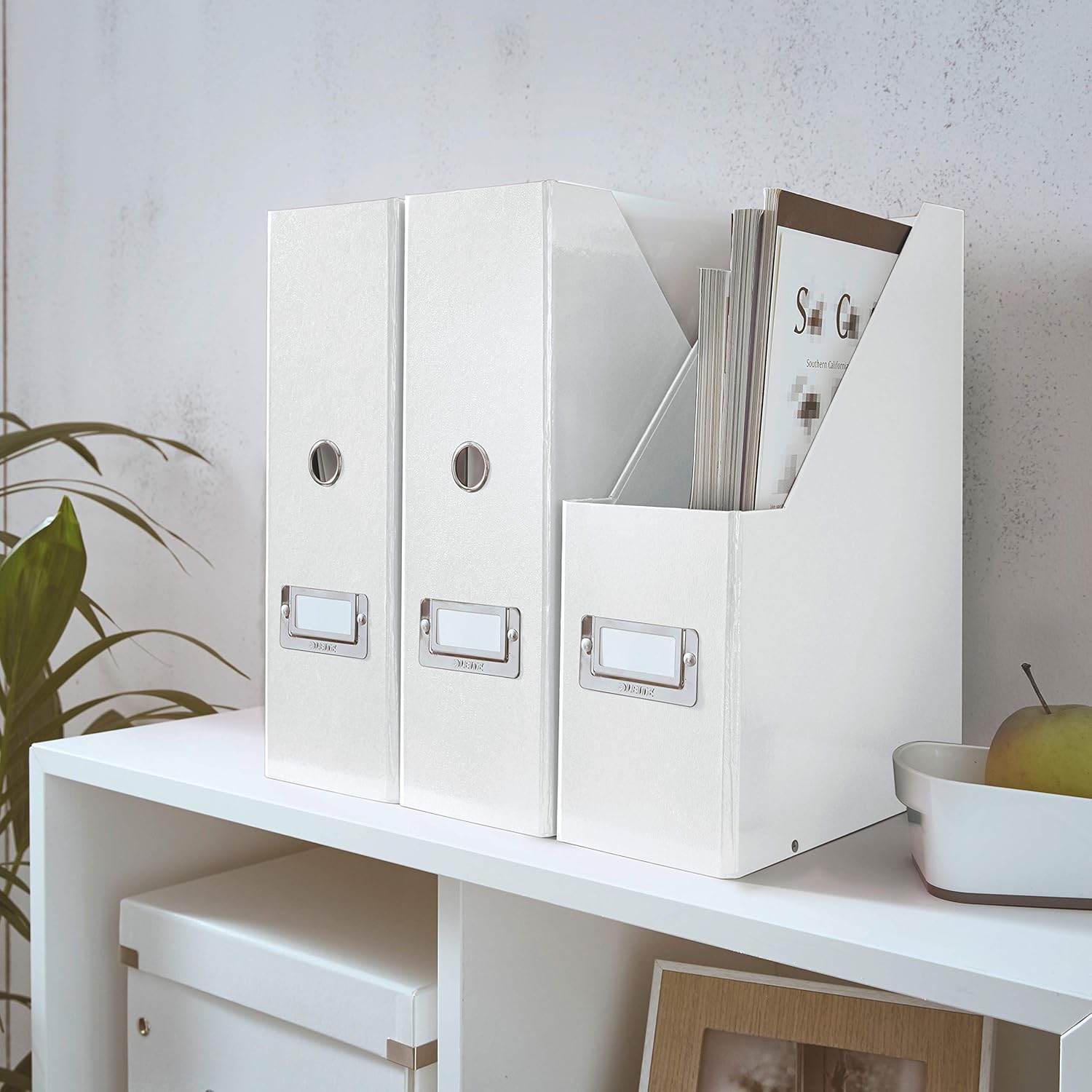 Detalle de Leitz Click Store Portariviste A4 60470001 in bianco metallizzato