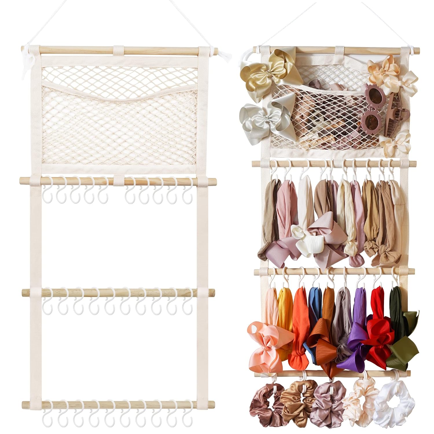 Detalle de kangaroo Headband Holder for Baby Bows, 15" x 30" Wall Organizer