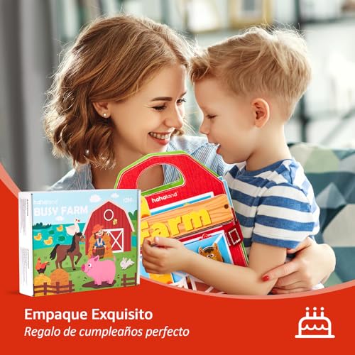 Thumbnail 5 de Libro Montessori Busy Board de hahaland: 8 páginas interactivas en fieltro para niños 1–3 años