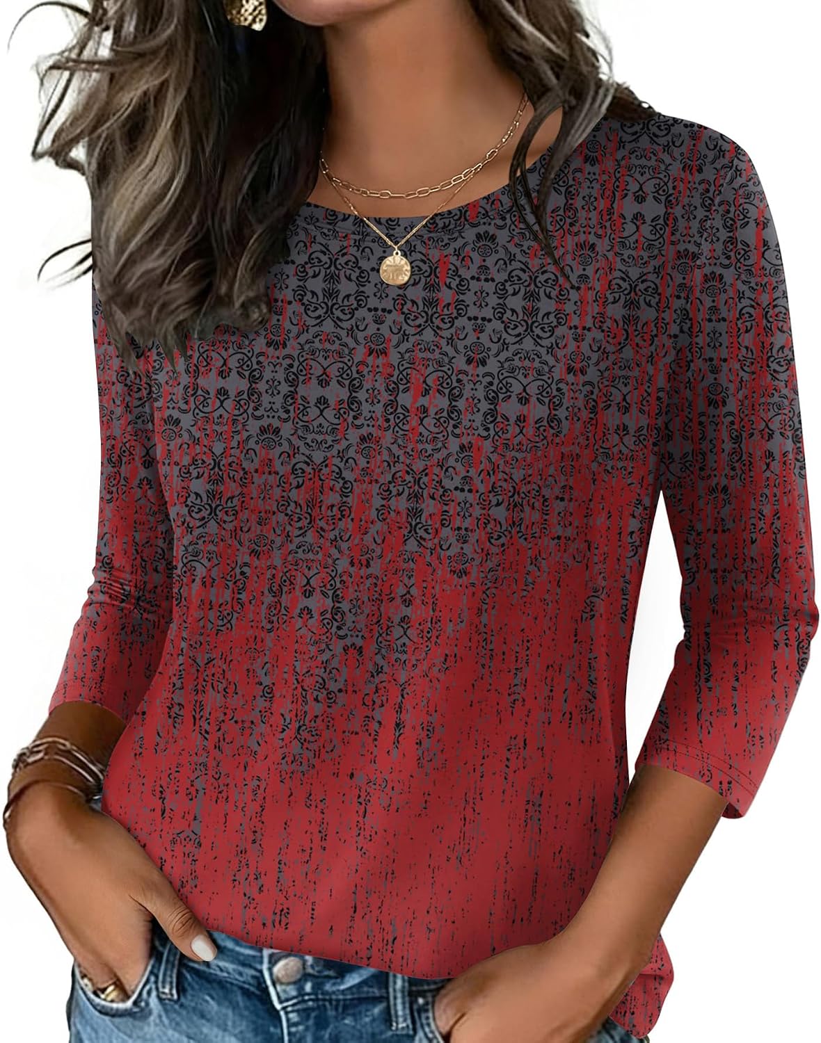 Thumbnail 5 de Zeagoo Women's 3/4-Sleeve Tunic Top in Polyester