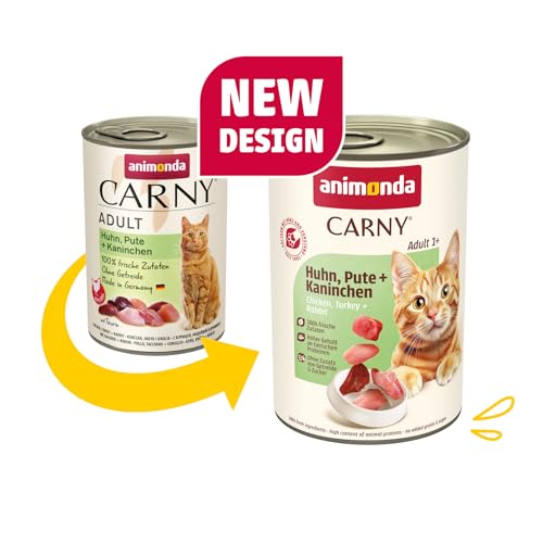 Thumbnail 1 de Animonda Carny Adult Nassfutter Huhn, Pute + Kaninchen – 6 x 400 g