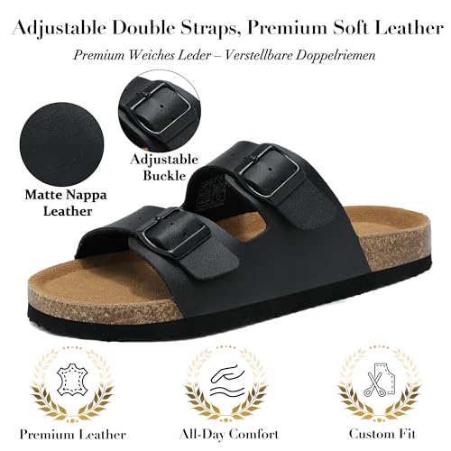 Thumbnail 1 de Chetoria Sandales et Mules Femme/Homme à Boucles Réglables Noir 37EU – Confort sur mesure
