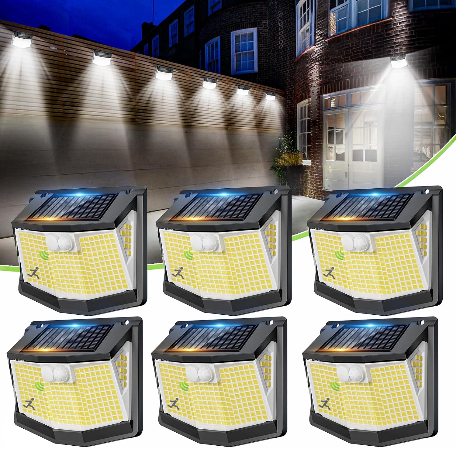 Detalle de Luci LED Solare Esterno Giardino CZHHMART 248 LED con Pannello Solare