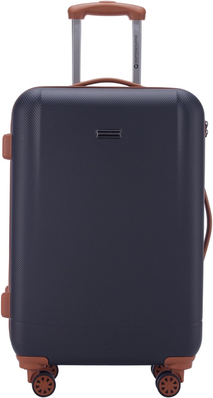 Detalle 2 de HAUPTSTADTKOFFER Wannsee : Valise Moyenne Rigide 63 L, 4 Roues TSA, Bleu foncé / Marron