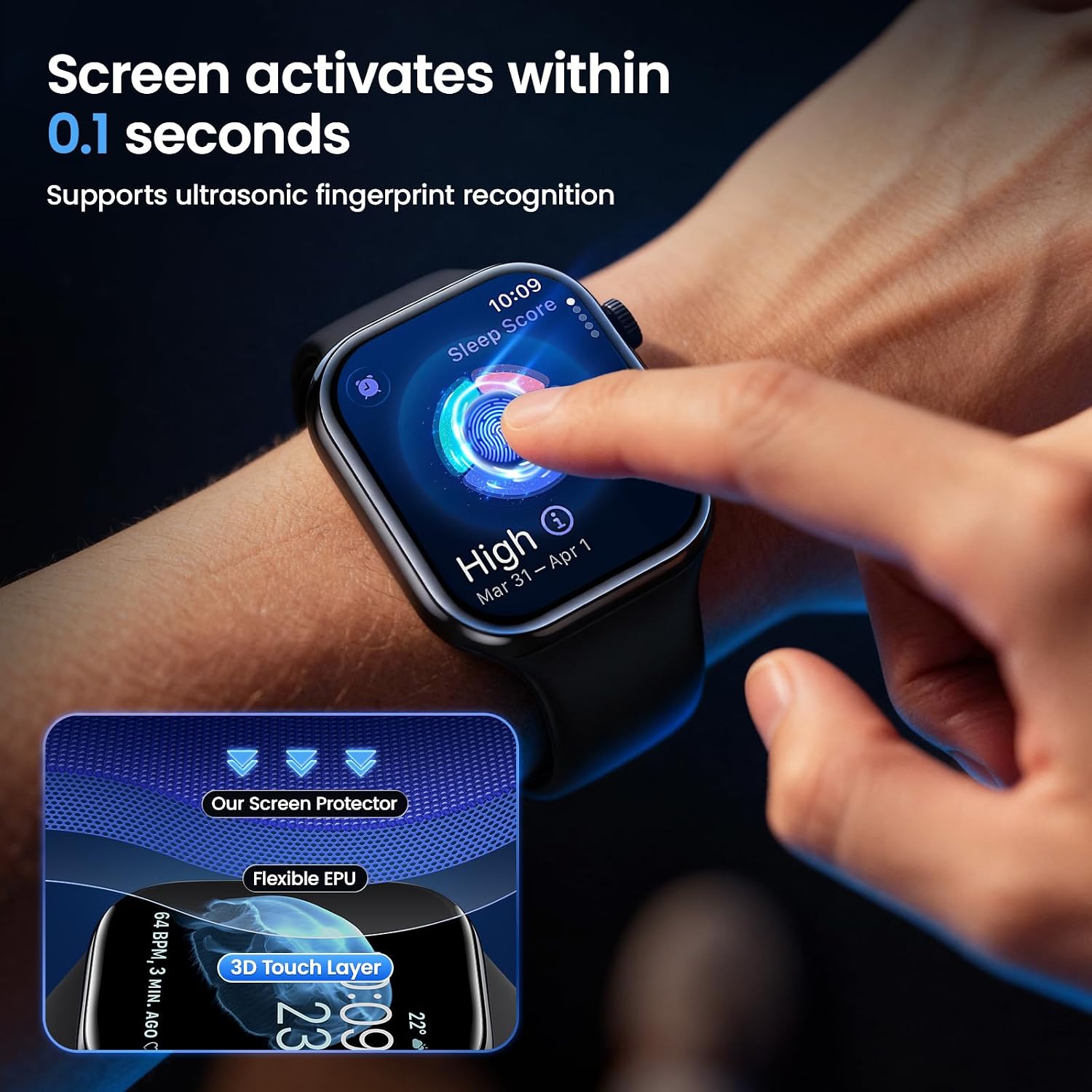 Thumbnail 6 de UniqueMe Apple Watch Series 11/10 46mm screen protector