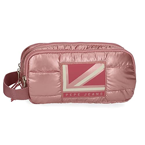 Detalle de Pepe Jeans Carol Estuche Triple Rosa 🌸 22x10x9 cms