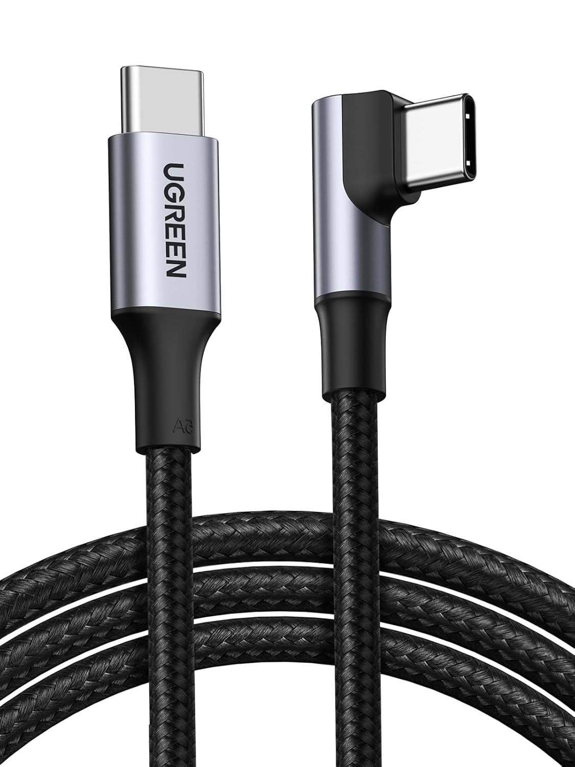 Detalle de UGREEN USB-C Kabel 100W Winkelstecker (USB-C auf USB-C) mit PD 3.0/PPS, 0,5 m