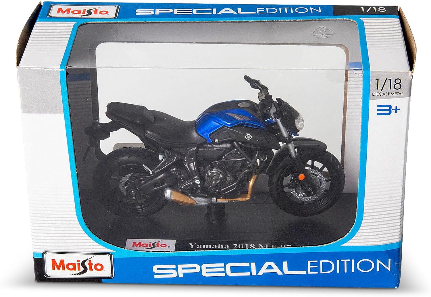 Thumbnail 6 de Maisto Yamaha MT07 M34007-18855 schaalmodel 1:18, zwart metaal