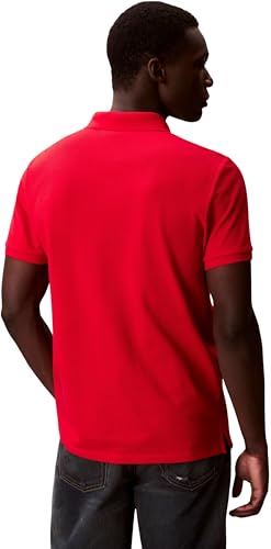 Thumbnail 1 de Calvin Klein Polo SS Monogram de piqué LV040EM269 para hombre, rojo Adrenaline Rush