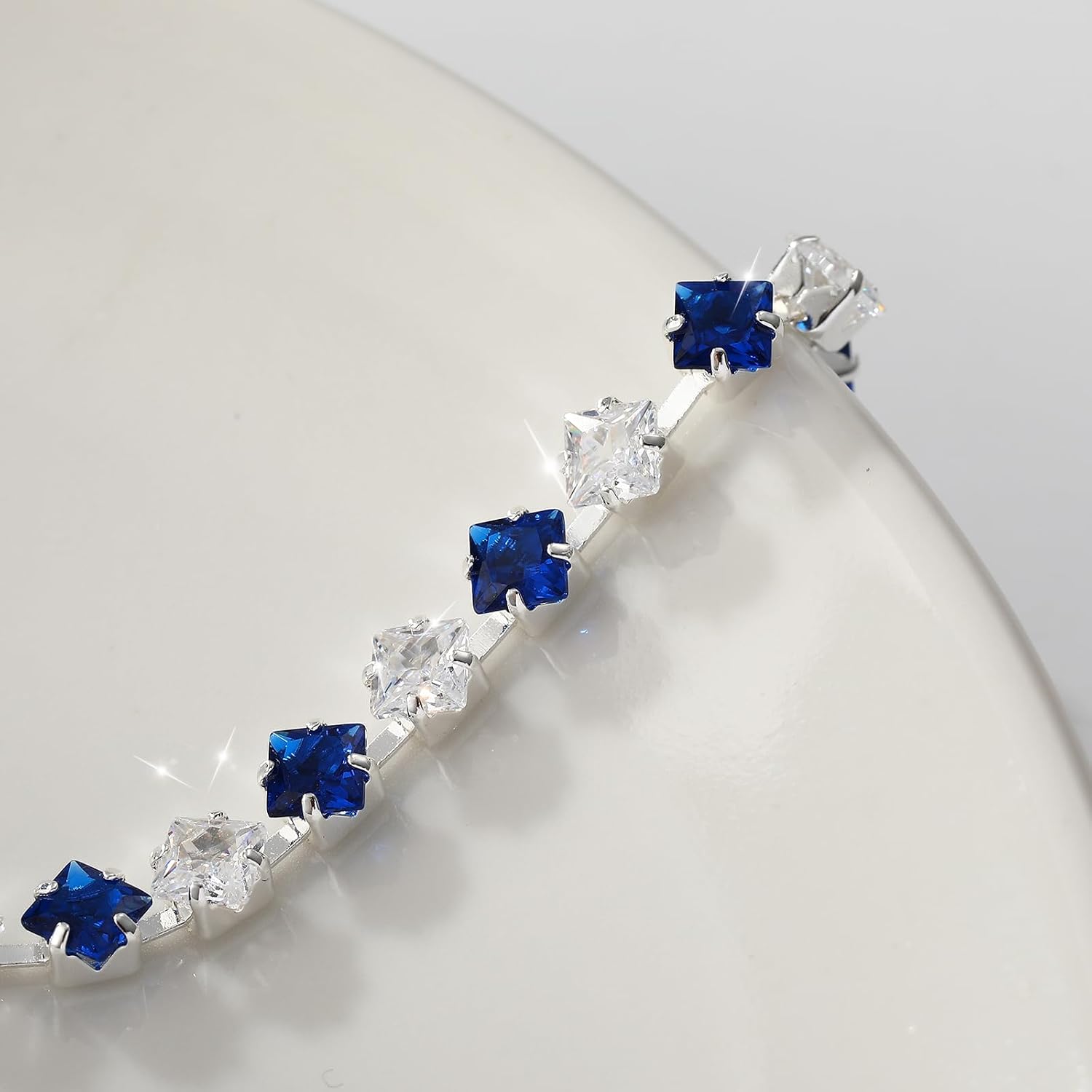 Detalle 2 de Bracciale tennis argento Esmoly 12 pietre