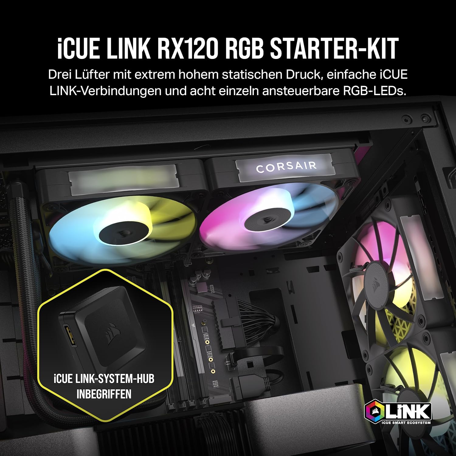 Detalle 2 de CORSAIR iCUE LINK RX120 RGB Lüfter