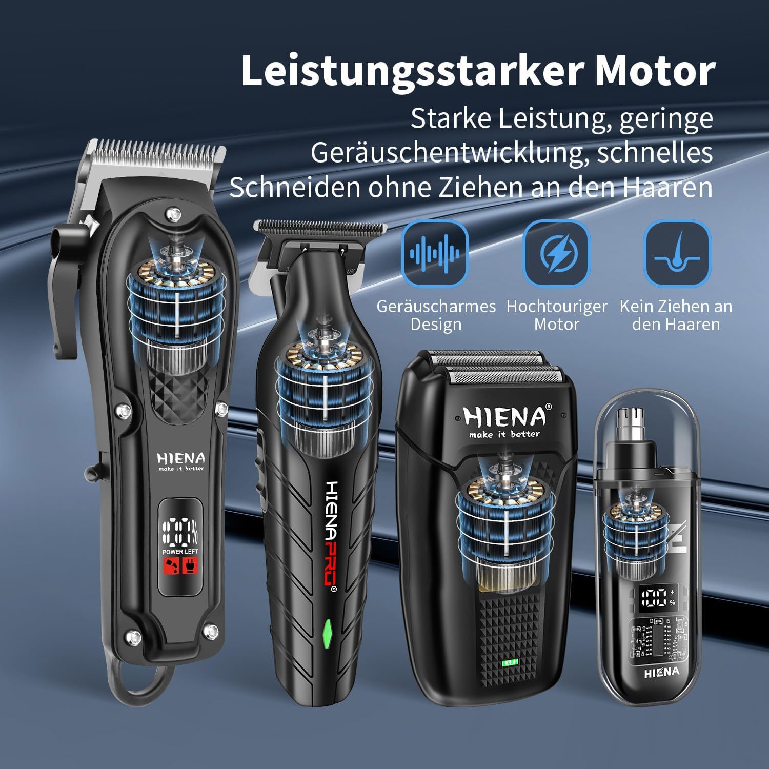 Thumbnail 4 de HIENA Professionelles Haarschneideset Trimmer
