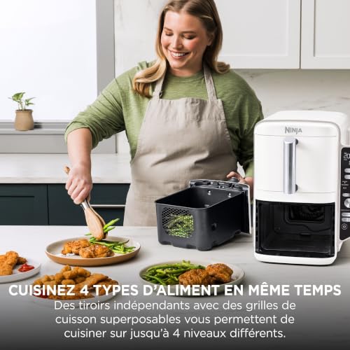 Thumbnail 3 de Ninja Double Stack XL Air Fryer: Friteuse sans huile verticale 9,5 L, blanc