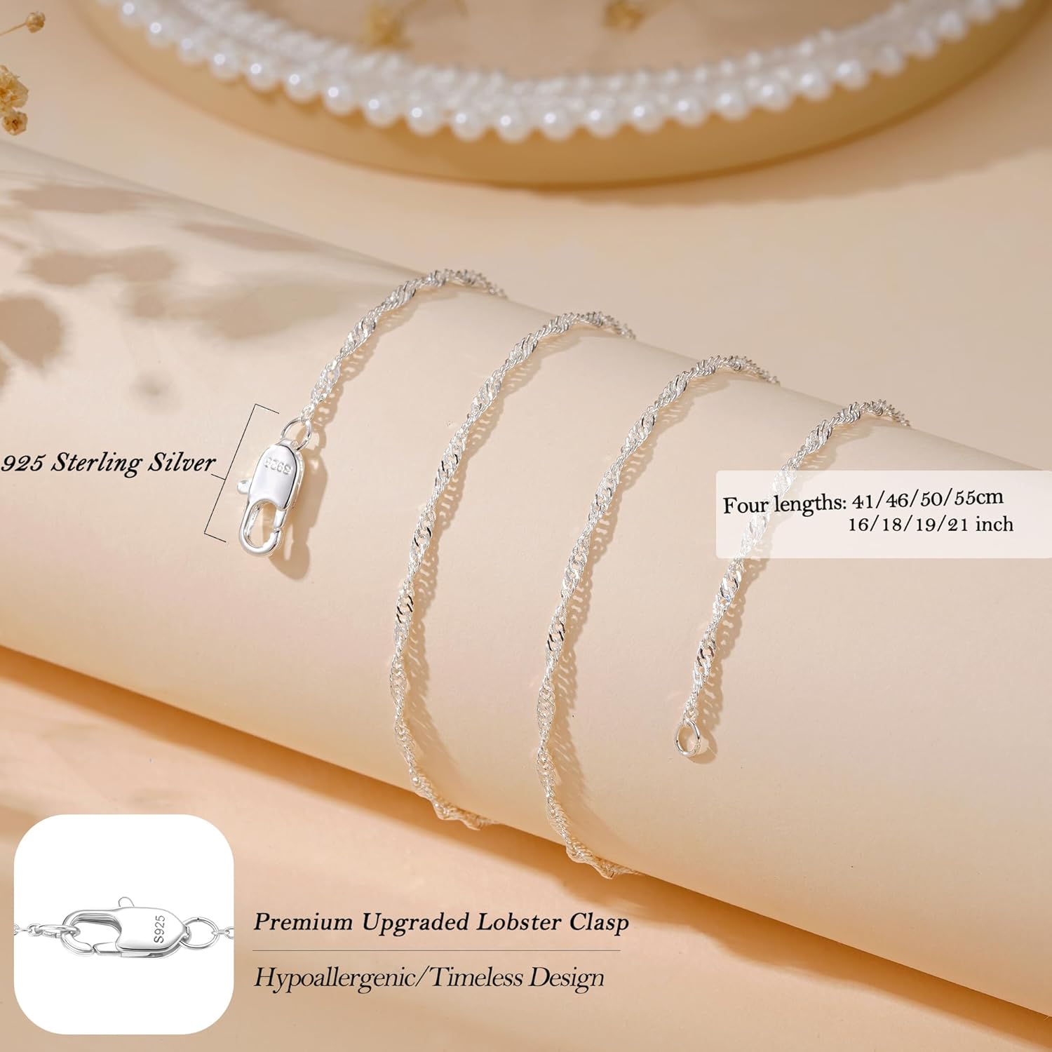 Thumbnail 5 de 925 Sterling Silber Kette 2 mm von Diorra