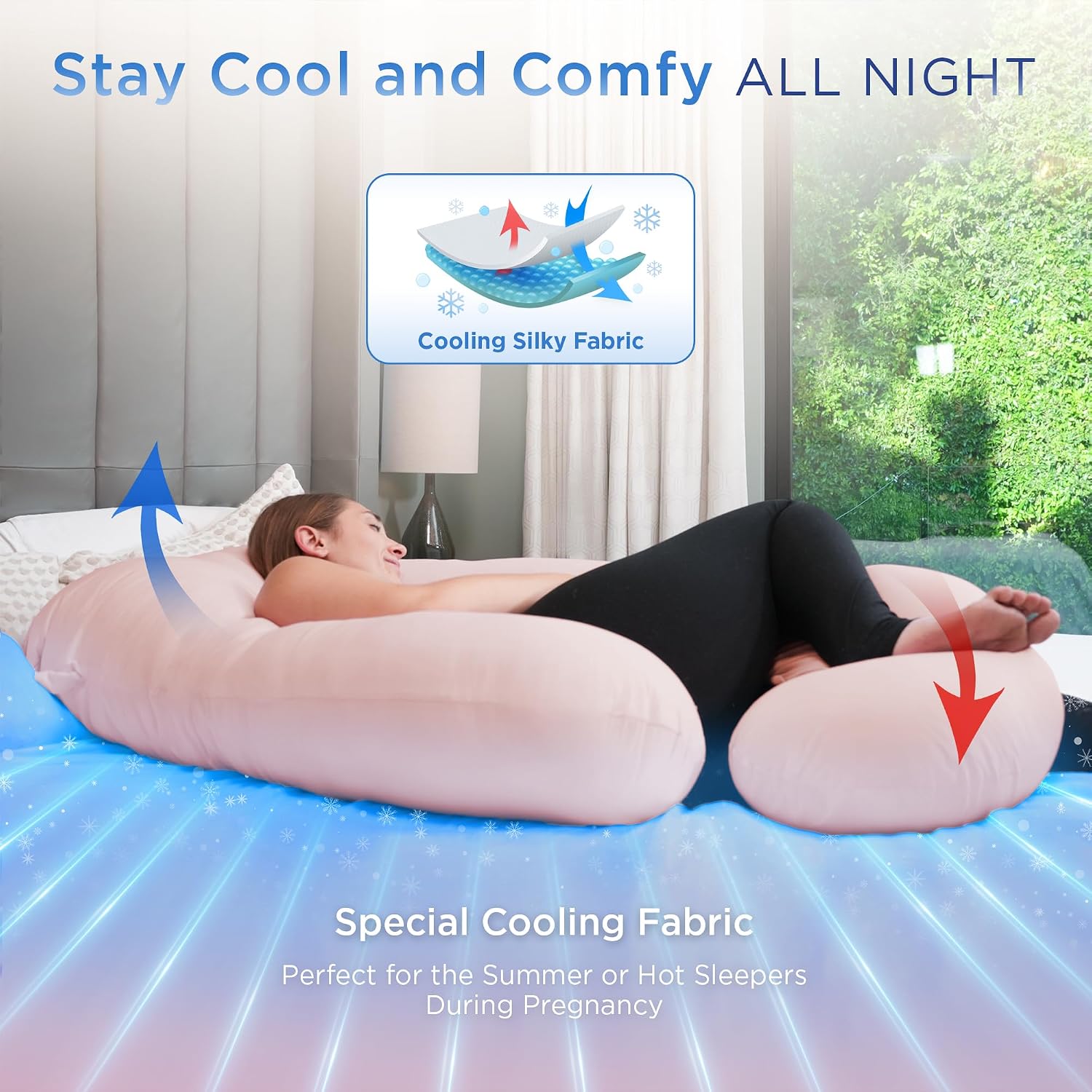 Detalle 2 de PinkFoggie 57 Inch U Shaped Pregnancy Pillow