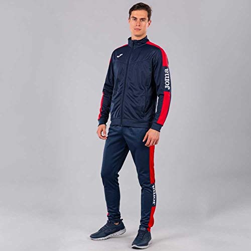 Detalle de Joma Championship IV pantalones de entrenamiento para hombre (marino/rojo) XXS