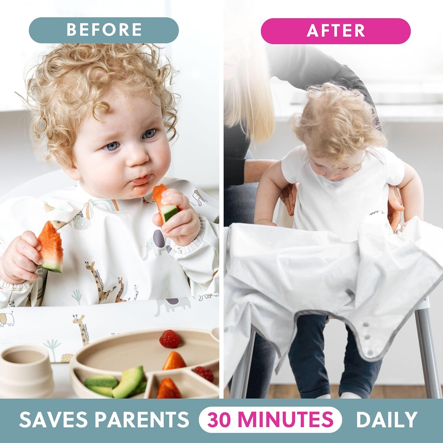 Thumbnail 4 de BIBaDO Long Sleeve Baby Bibs 6–36 months