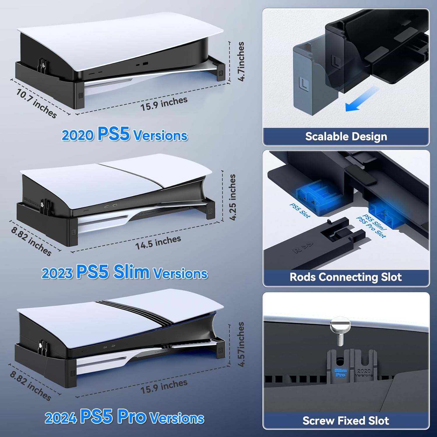 Thumbnail 3 de OIVO PS5 Horizontal Stand for Disc & Digital