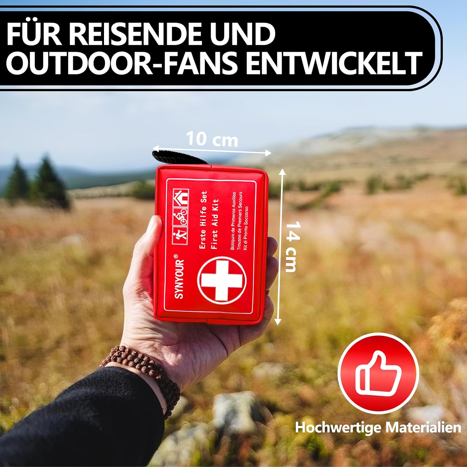 Detalle 2 de SYNYOUR Mini Erste Hilfe Set mit 80 Teilen – kompakt, zuverlässig und vielseitig einsetzbar
