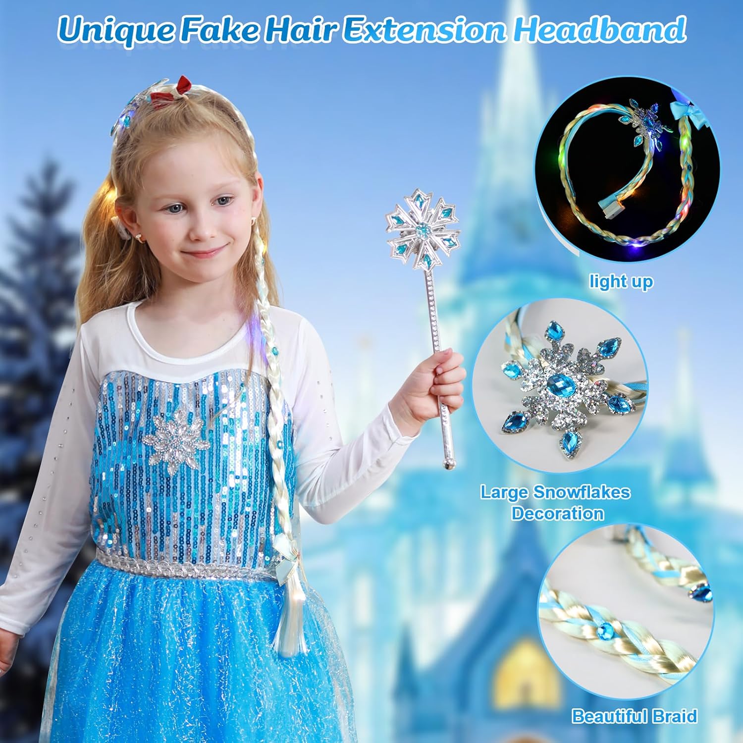 Thumbnail 2 de MELAND Princess Costume Blue light up dress 3–10