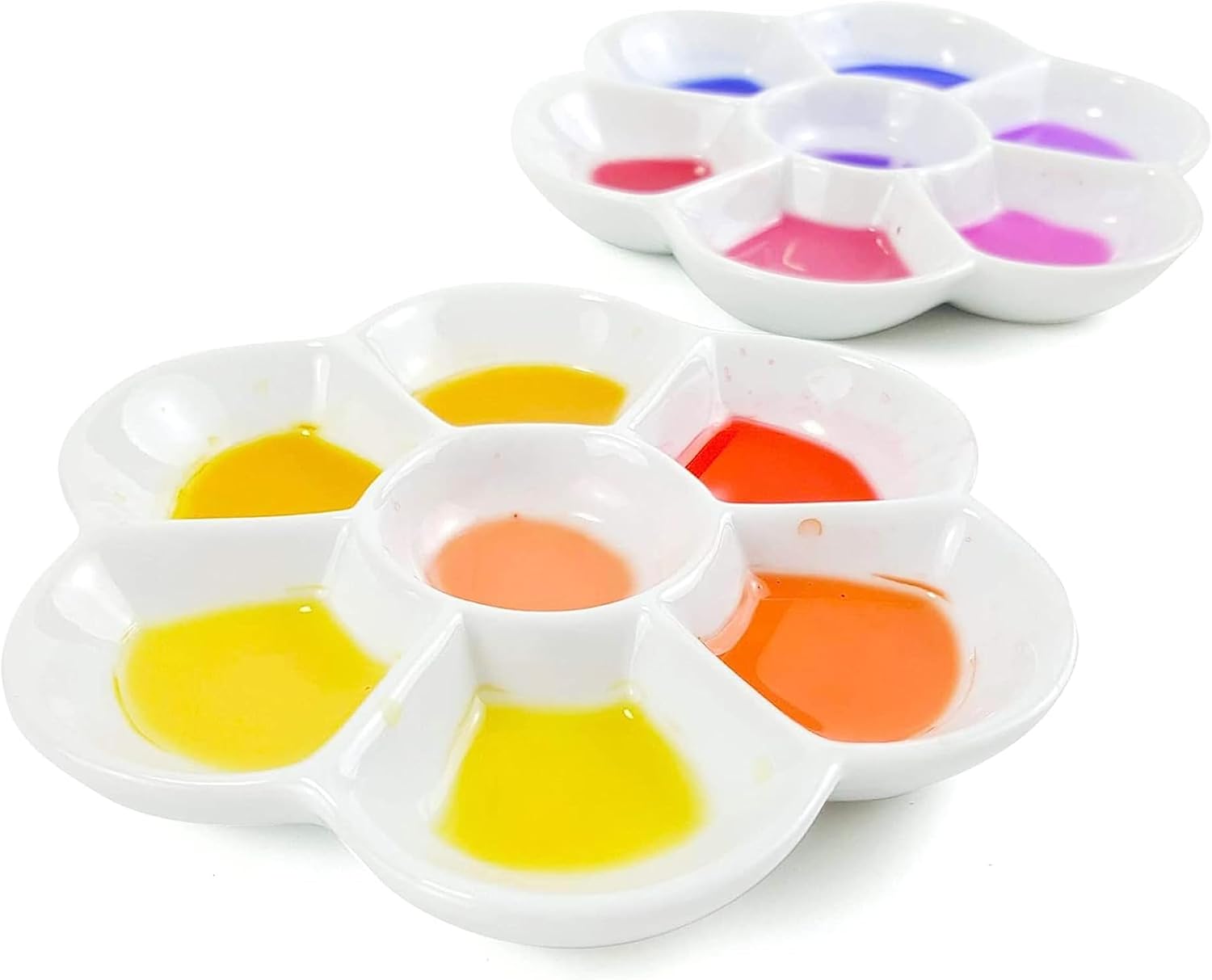 Thumbnail 6 de SCHPIRERR FARBEN デイジー型磁器製水彩パレット 2枚セット・各7ウェル・5インチ