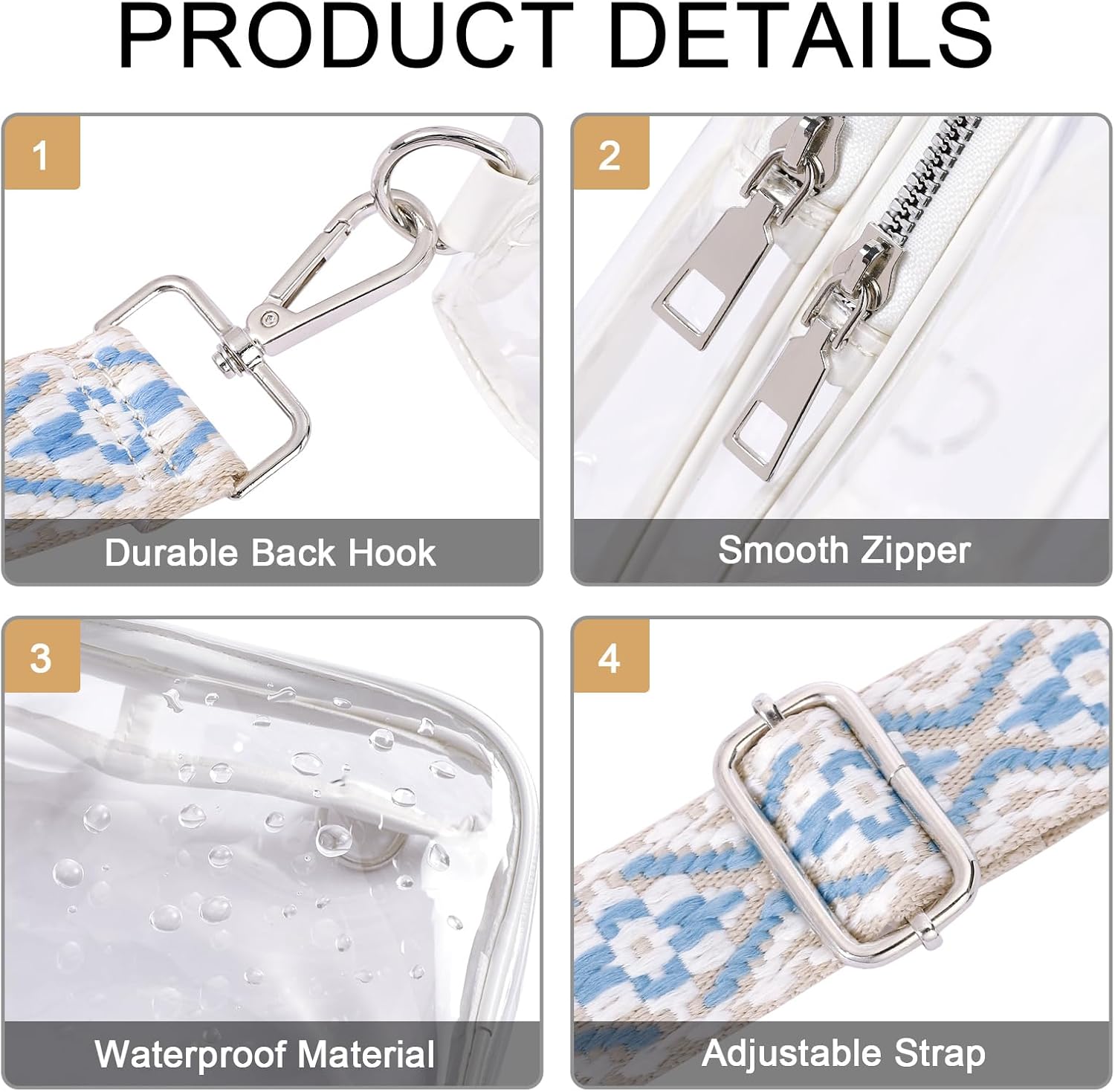Thumbnail 6 de CLUCI Clear Crossbody Bag in TPU