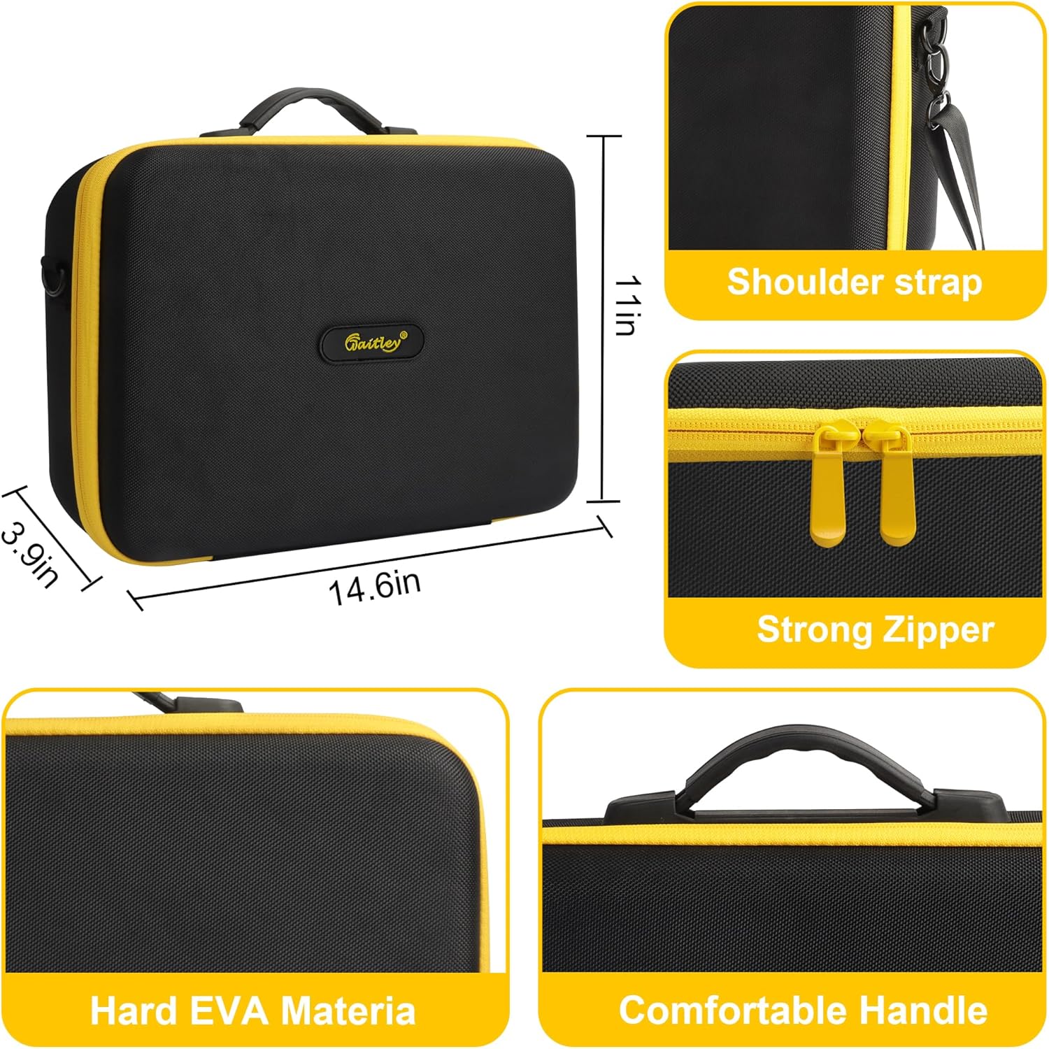 Detalle de Custodia rigida Powarobor per batterie DeWalt 18V (EVA) con divisori rimovibili