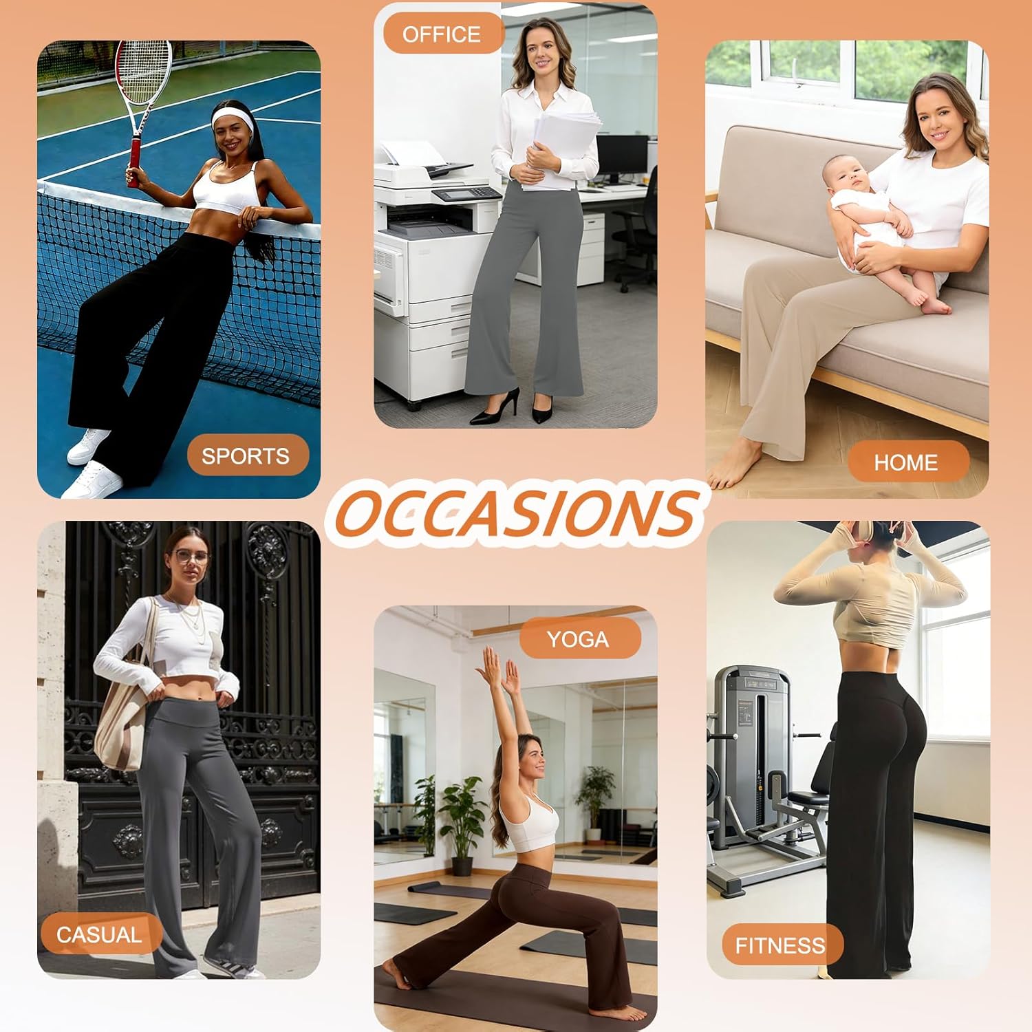 Thumbnail 4 de ACTINPUT Yogahose Damen High Waist – Flared Leggings mit zwei Stoffoptionen