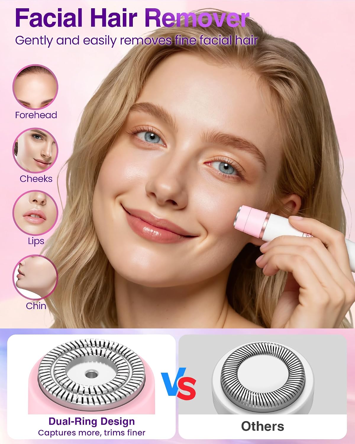 Detalle 2 de Rasuradora Todo en Uno mujer recargable USB-C