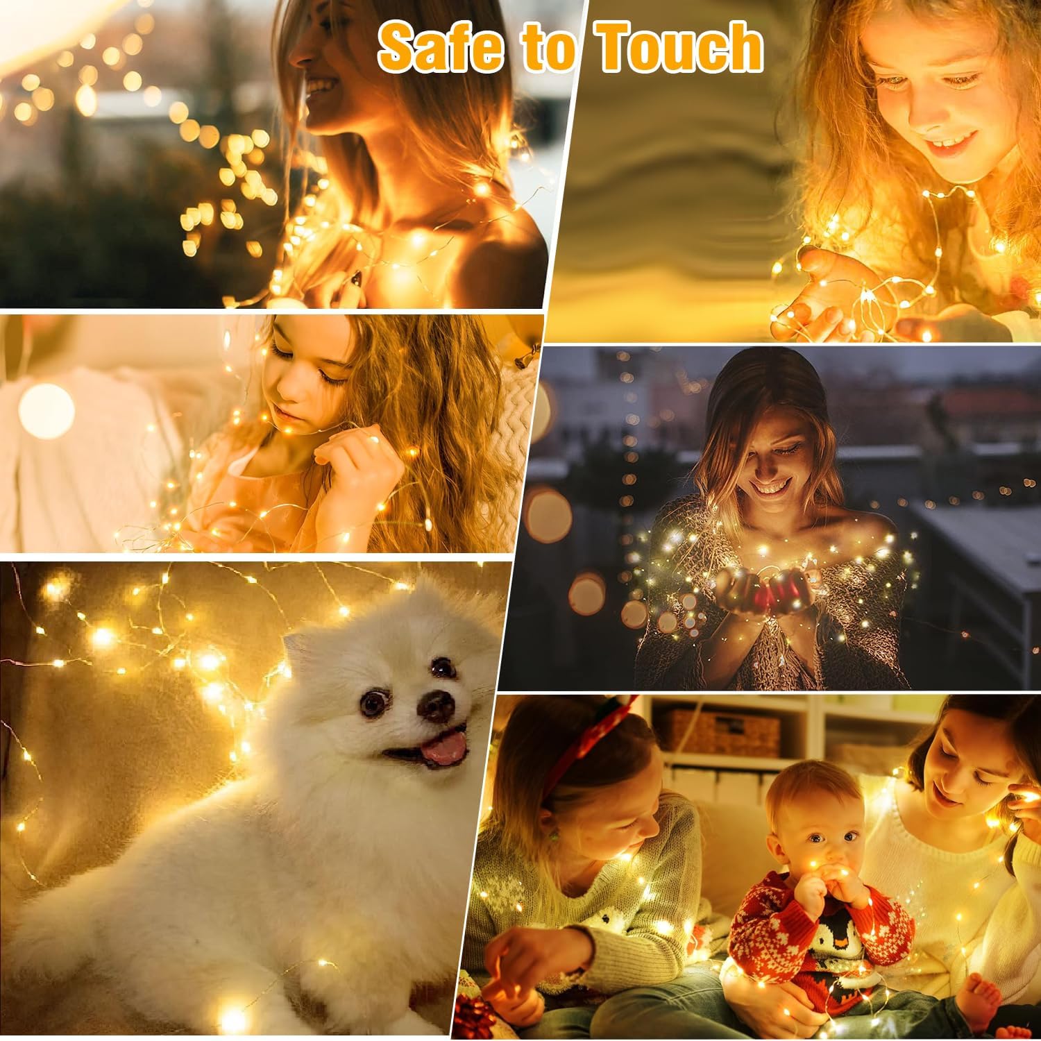 Detalle 2 de Tasodin xyx070801 LED Fairy Lights, 16.4 ft, Warm White, Waterproof