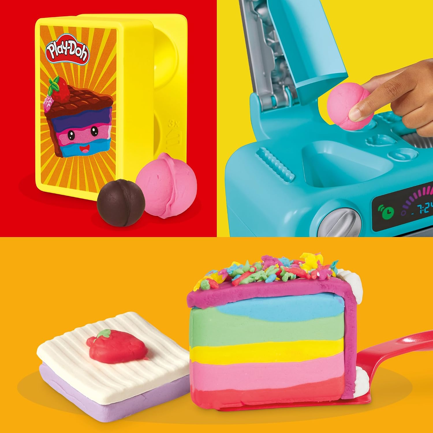 Thumbnail 6 de Play-Doh Bunte Konditorei mit Spielzeug-Ofen – kreatives Backspaß-Set für Kinder ab 4 Jahren