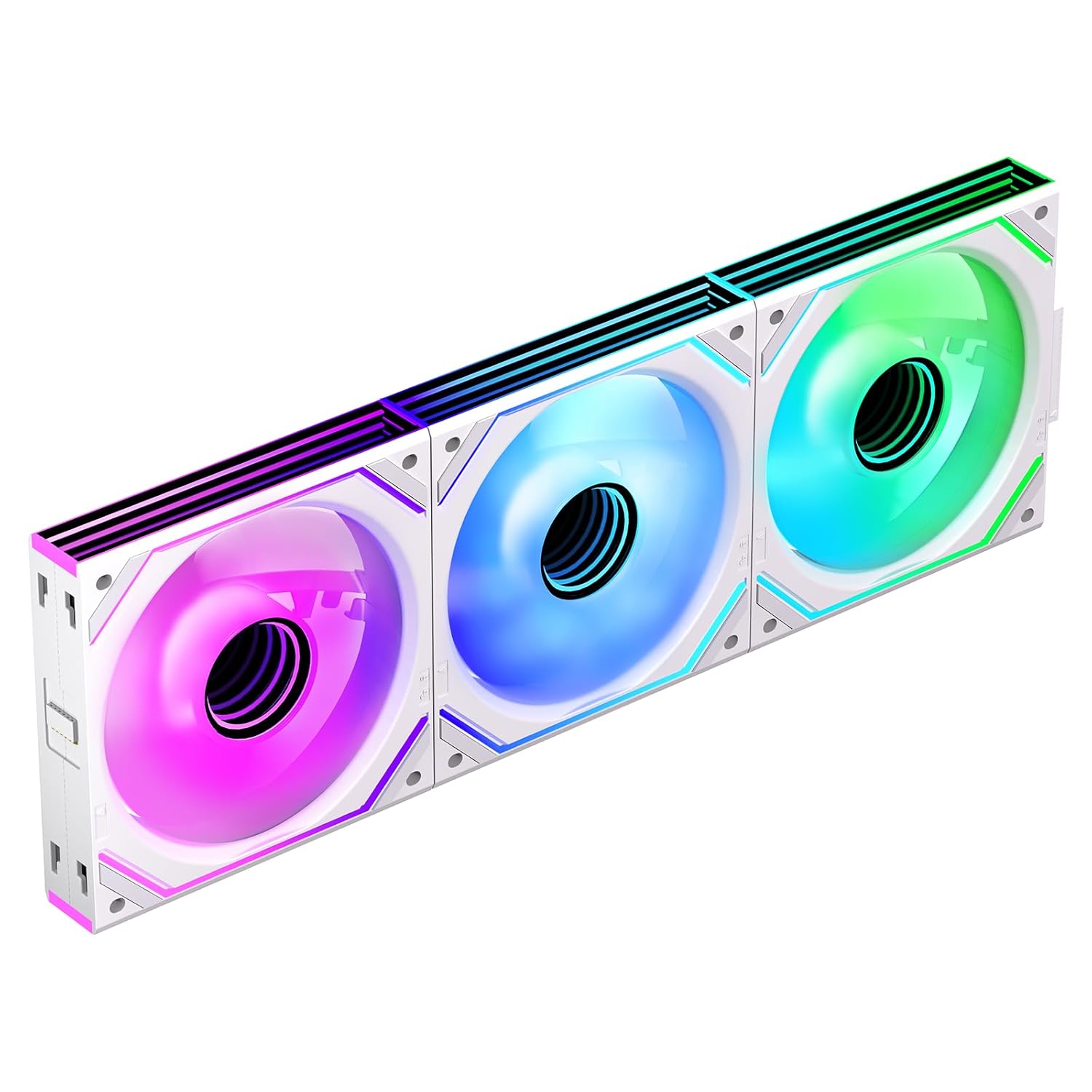 Jungle Leopard Interstellar‑V2 Daisy Chain RGB Triple Pack 120mm (Reverse) ARGB/PWM Fans — 1850RPM
